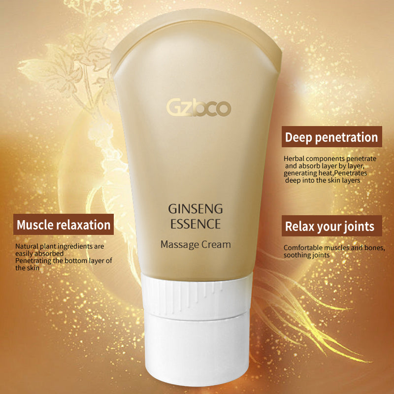 Crema de masaje con esencia de ginseng Relajación profunda Cuidado de músculos y articulaciones OEM/ODM
