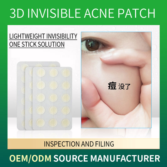 Patch acne personalizzata, trucco impermeabile, invisibile e facile da applicare, produttore di origine, patch acne, elaborazione OEM