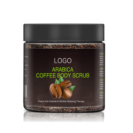 Fabbrica personalizzata di cooperazione con il marchio di scrub per il corpo sbiancante al caffè biologico