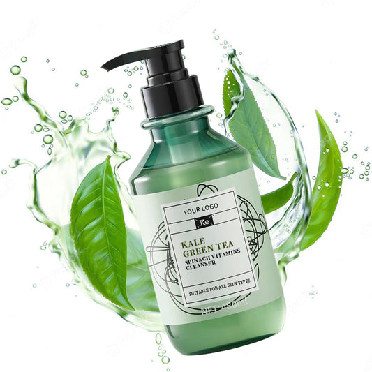 Refreshing Green Tea Kale Facial Cleanser Facial Milk Processing Manufacturer OEM