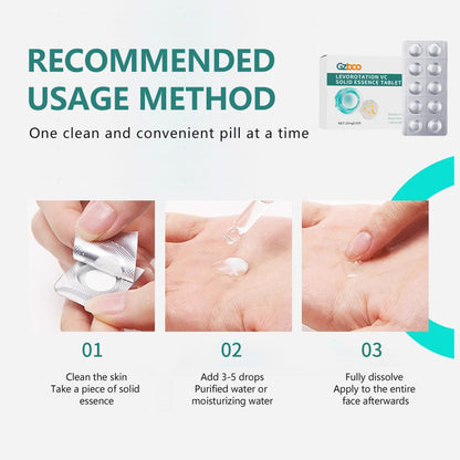 Tablet Beku Kering VC OEM/ODM Tablet Vitamin C Terkompresi Pemutih Kulit