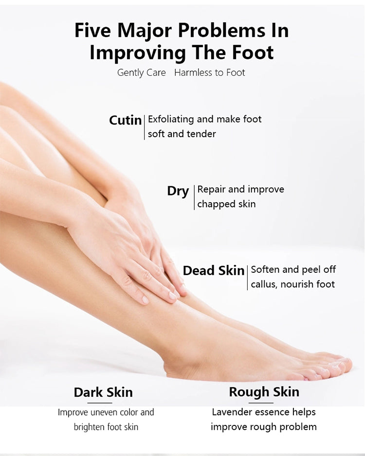 OEM de proceso personalizado de los cosméticos de la fábrica del cuidado de la piel del cuidado de los pies de la máscara del pie